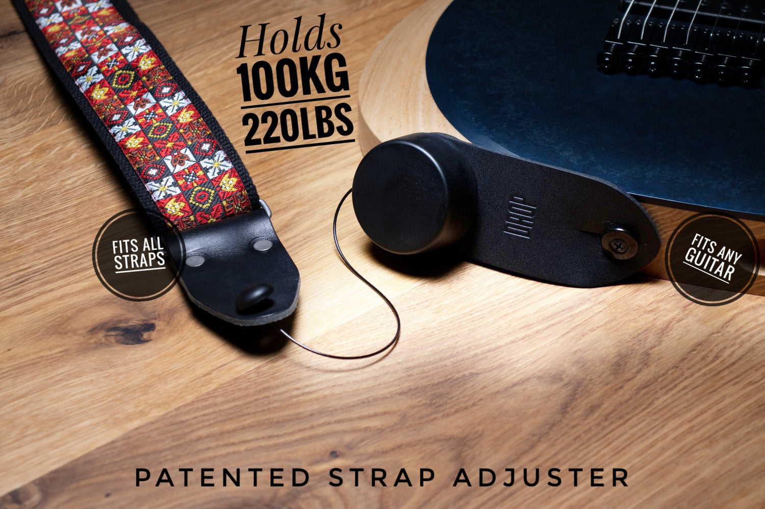 Patented strap adjuster let you adjust according to fretting